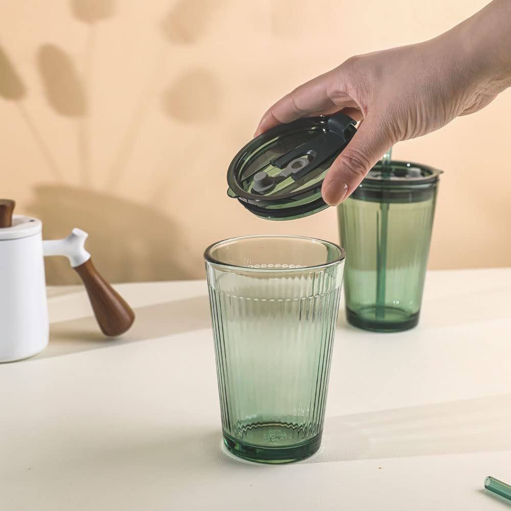 Green Glass Tumbler