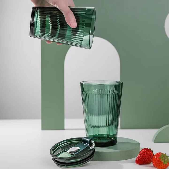 Green Glass Tumbler