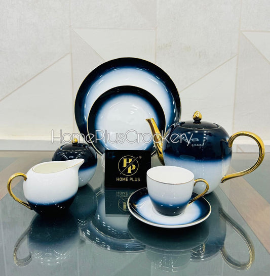 Tea Set 24Pcs-Blue and White