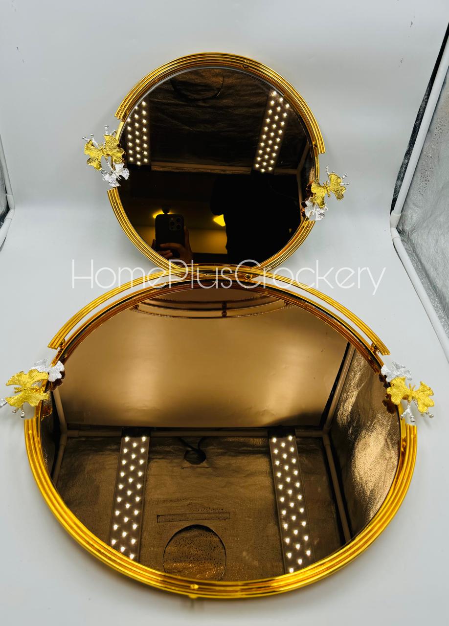 Vanity Glass Tray Set 2-Pcs