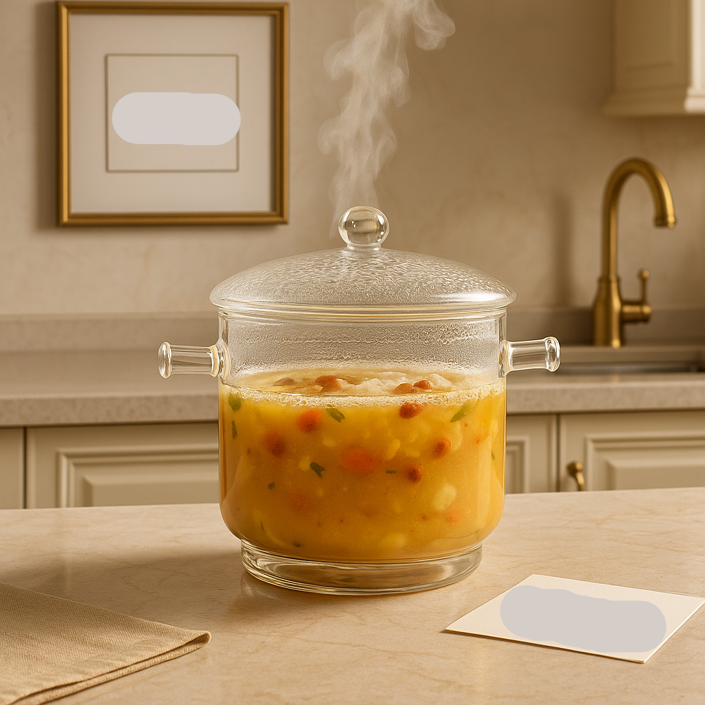 Borosilicate Glass Cooking Pot 1900 ml – Heat-Resistant