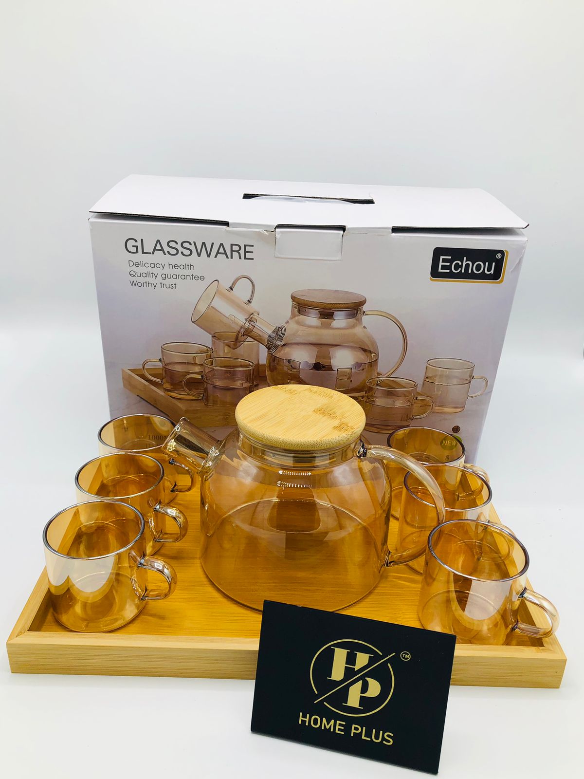 8 Pcs Kehva Set with Bamboo Tray