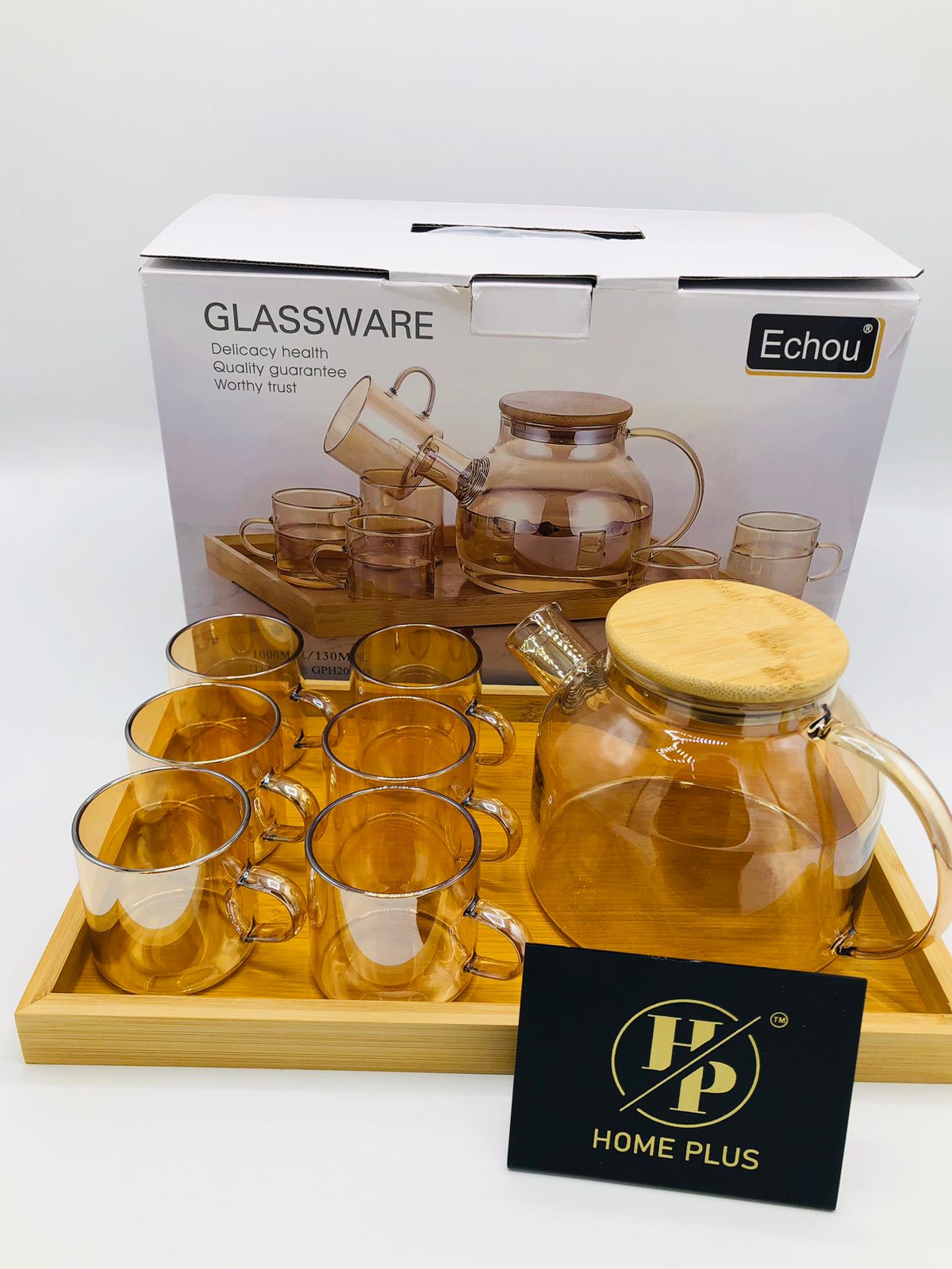 8 Pcs Kehva Set with Bamboo Tray