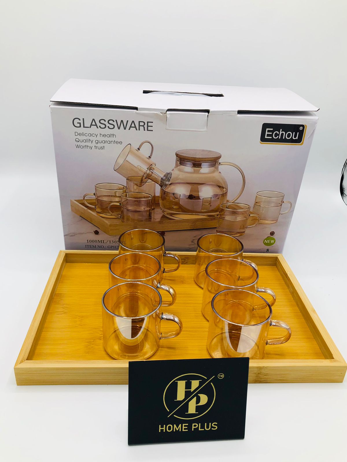 8 Pcs Kehva Set with Bamboo Tray