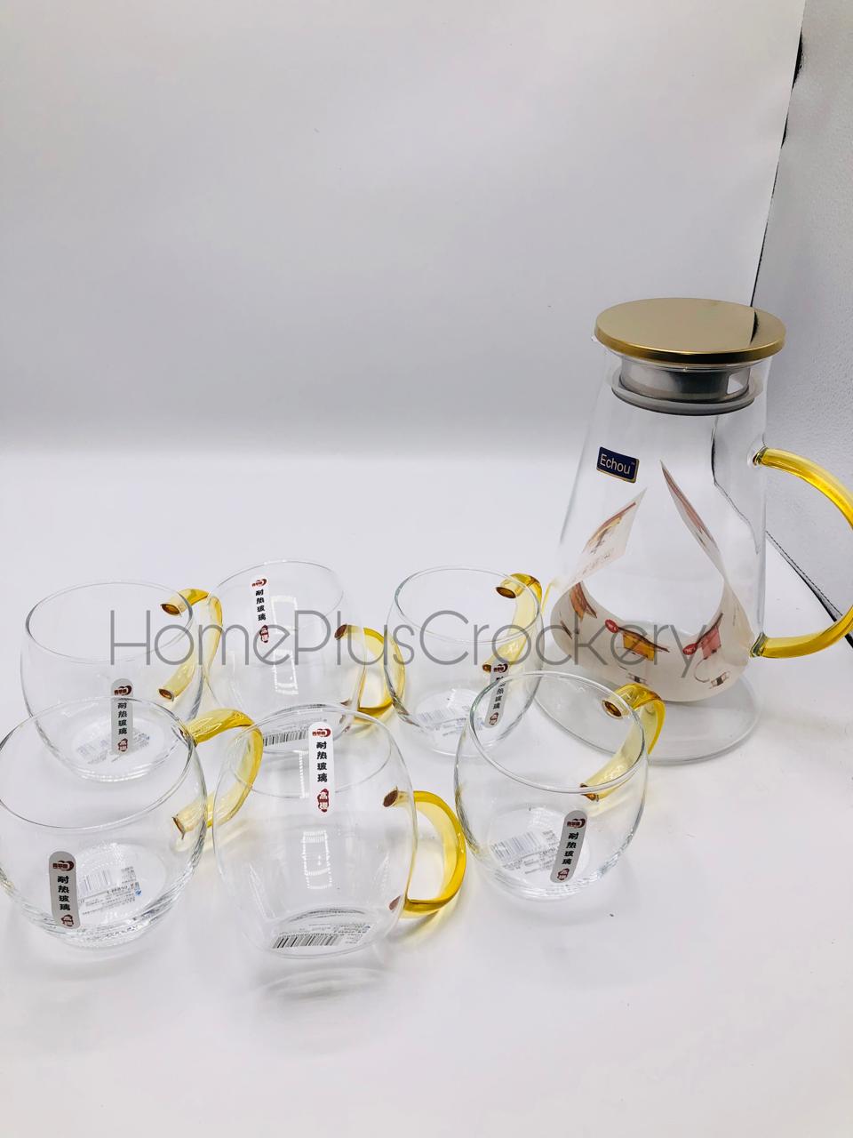 Glass Water Set with Mugs