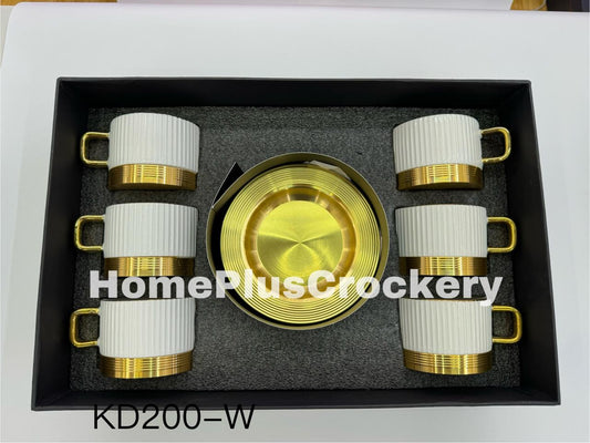 Ceramic Made Metal Base Cup and Saucer