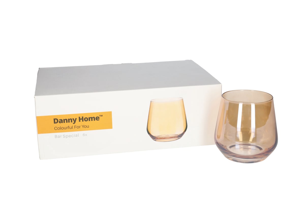 Danny Home Orange Bar Glass 6Pcs (360ml)