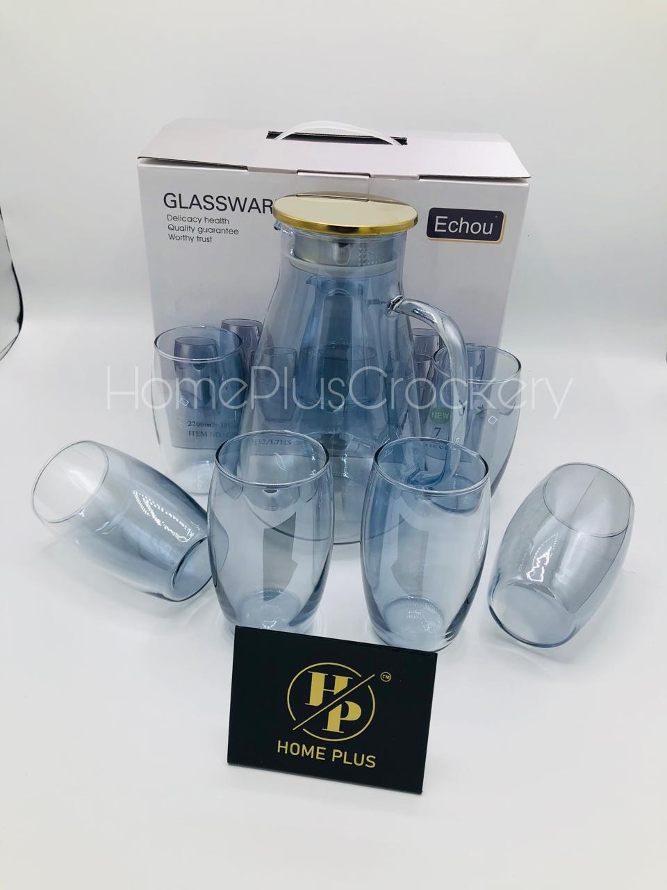 7-Piece Glass Water Set - Elegant Hydration