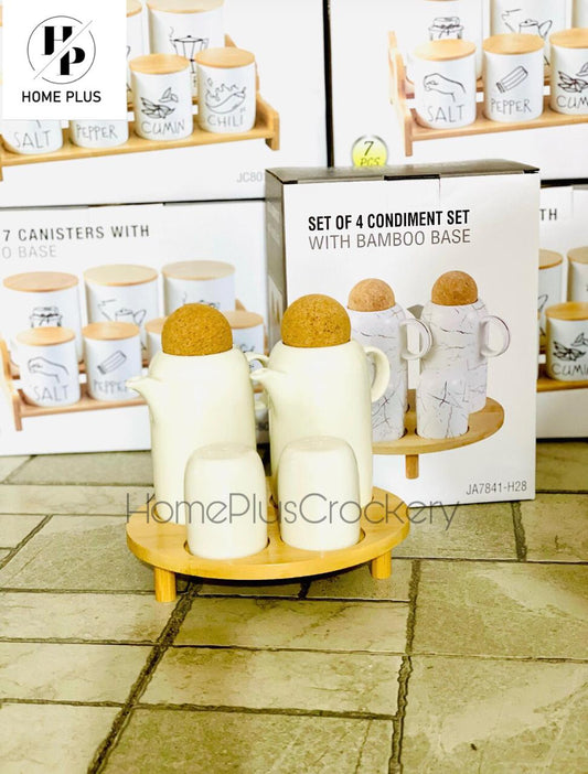 Oil Jug with Salt N Pepper Set