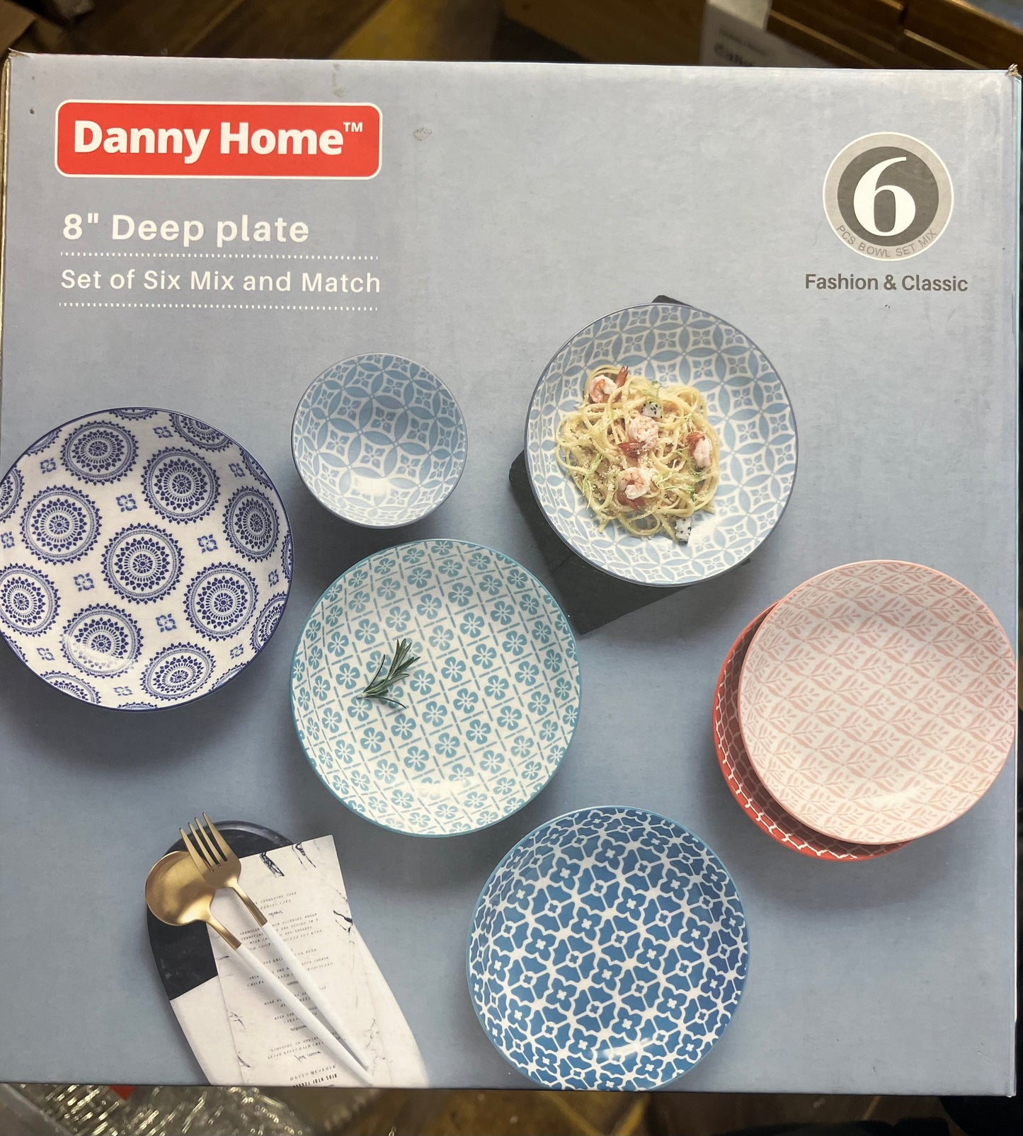 Danny Home Multicolour Deep Plate (6Pcs)
