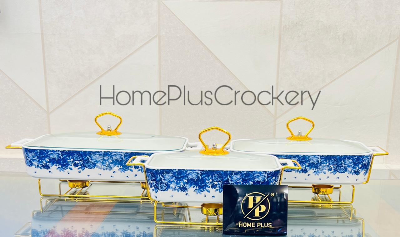 3-Pieces Burner Dish Set -Printed