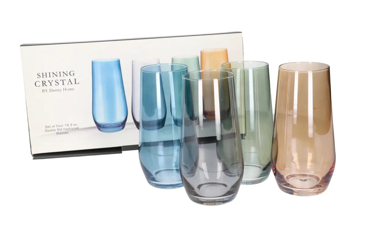 Danny Home Multicolour Glass 4Pcs (550ml)