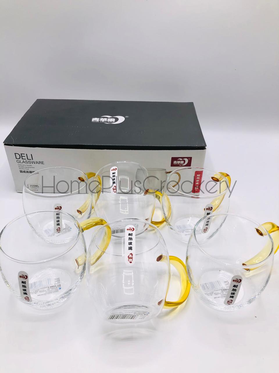 Glass Mug Set Pack of 6