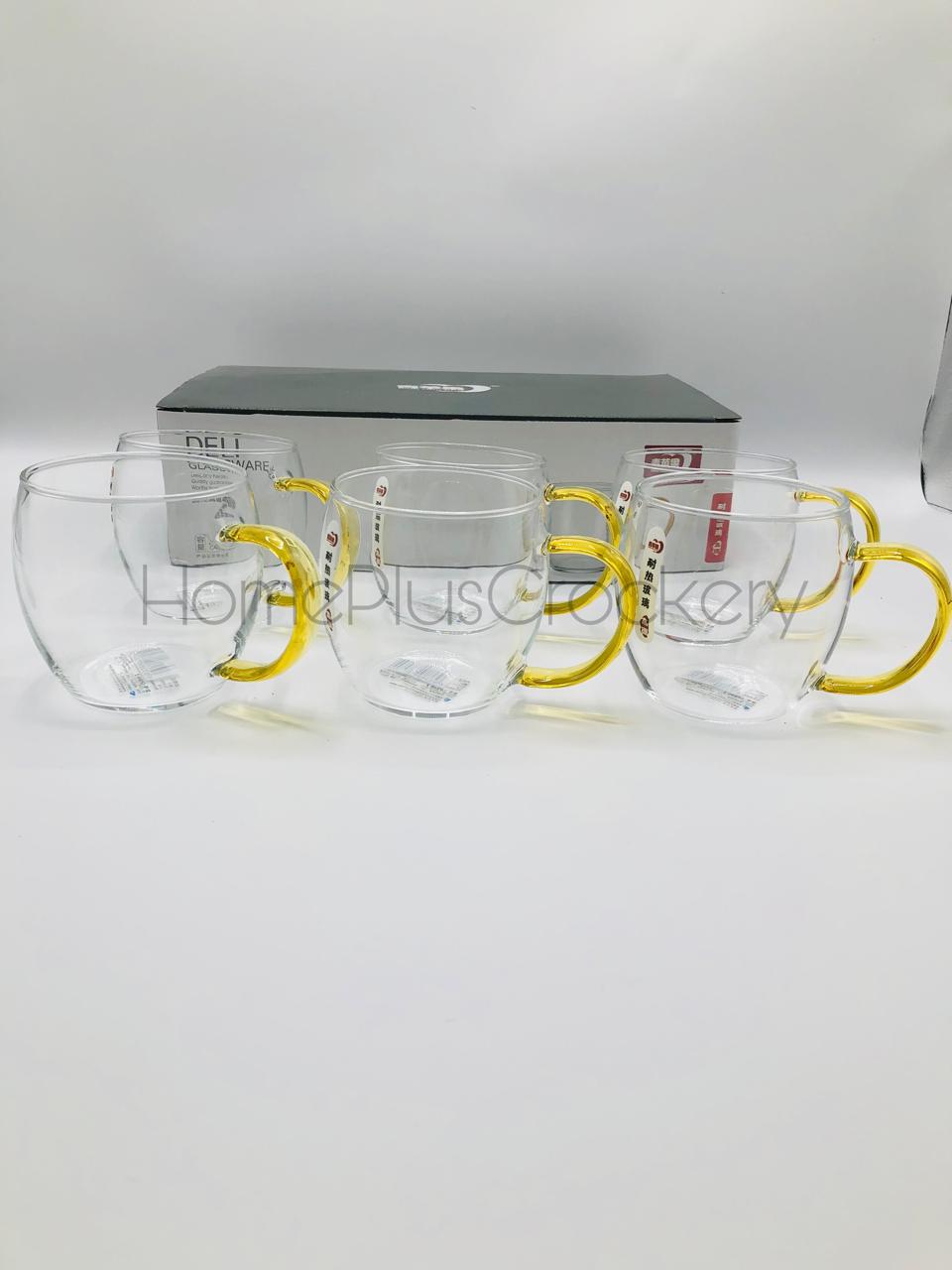 Glass Mug Set Pack of 6