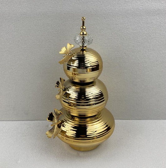 Gold Butterfly Decorative Candy Jar