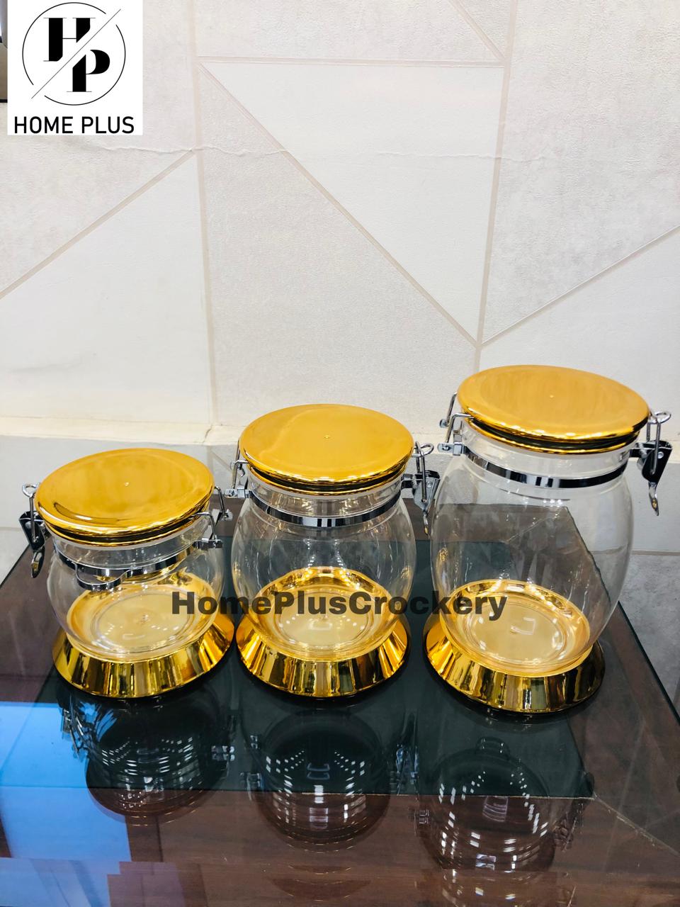 Acrylic 3-Piece Airlock Jar Set