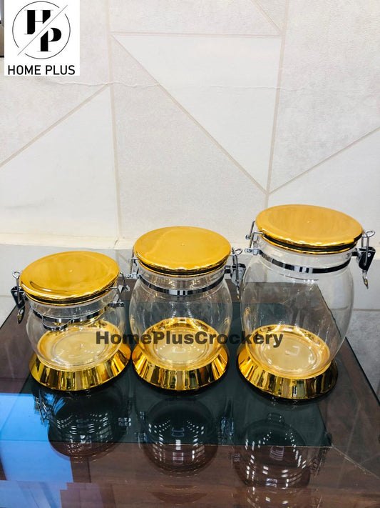 Acrylic 3-Piece Airlock Jar Set