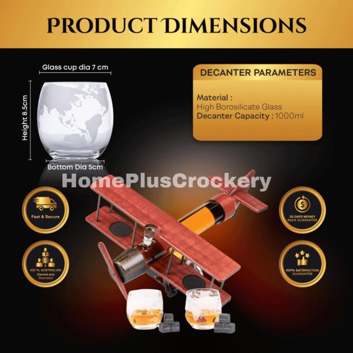 Aeroplane Shape Glass Dispenser