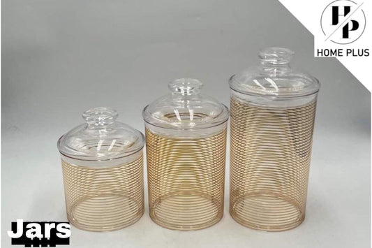 3-Piece Acrylic Jar Set-Lining
