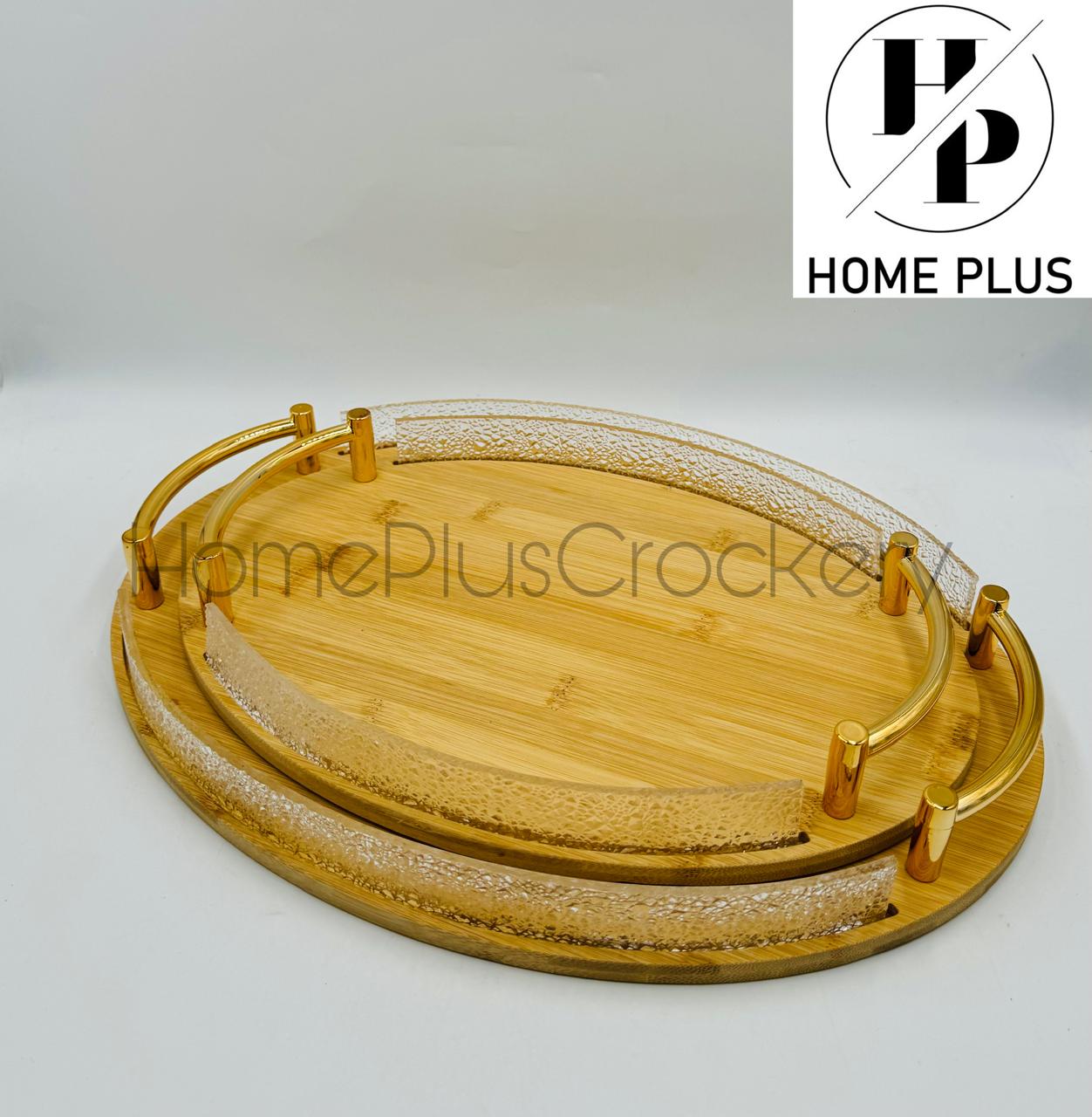 Natural Elegance 2 Pcs Tray Set