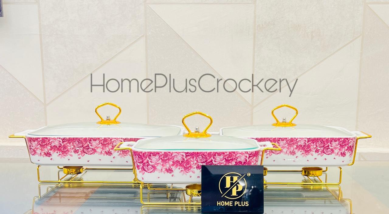 3-Pieces Burner Dish Set -Printed