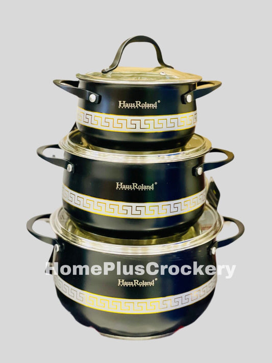 Orignal Haus Roland 3pcs Stainless Steel Cookware Set With Heavy Induction Support Bottom