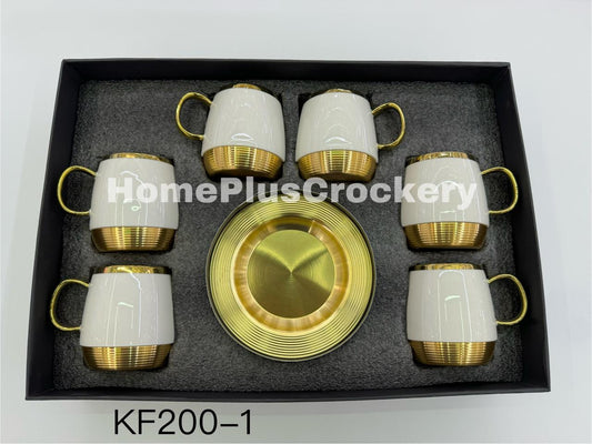 Ceramic Made Metal Base Cup and Saucer