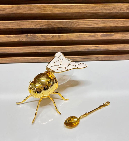 Honey Bee Design Sugar Pot, Creative Design Sugar Pot, Honey Bee Shaped Sugar Pot, New Design Sugar Pot With Spoon