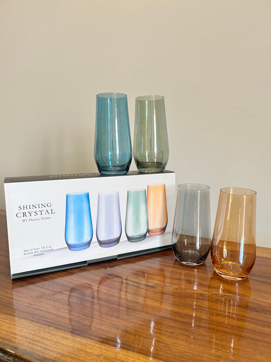 Danny Home Multicolour Glass 4Pcs (550ml)