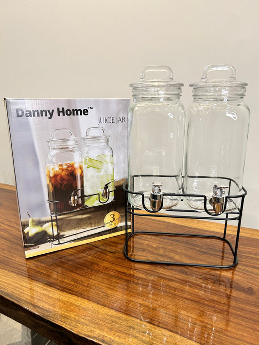 Danny Home Glass Beverage Dispenser 2Pcs