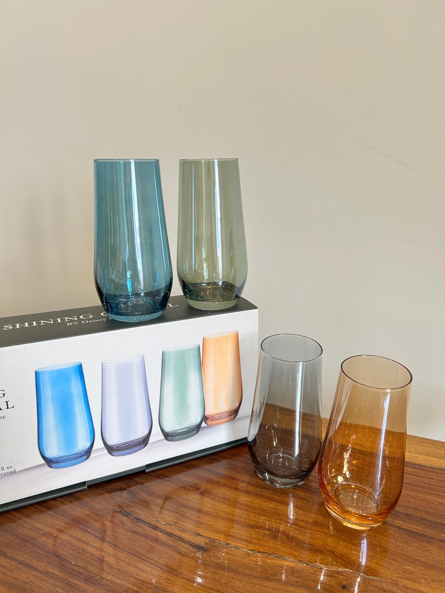 Danny Home Multicolour Glass 4Pcs (550ml)