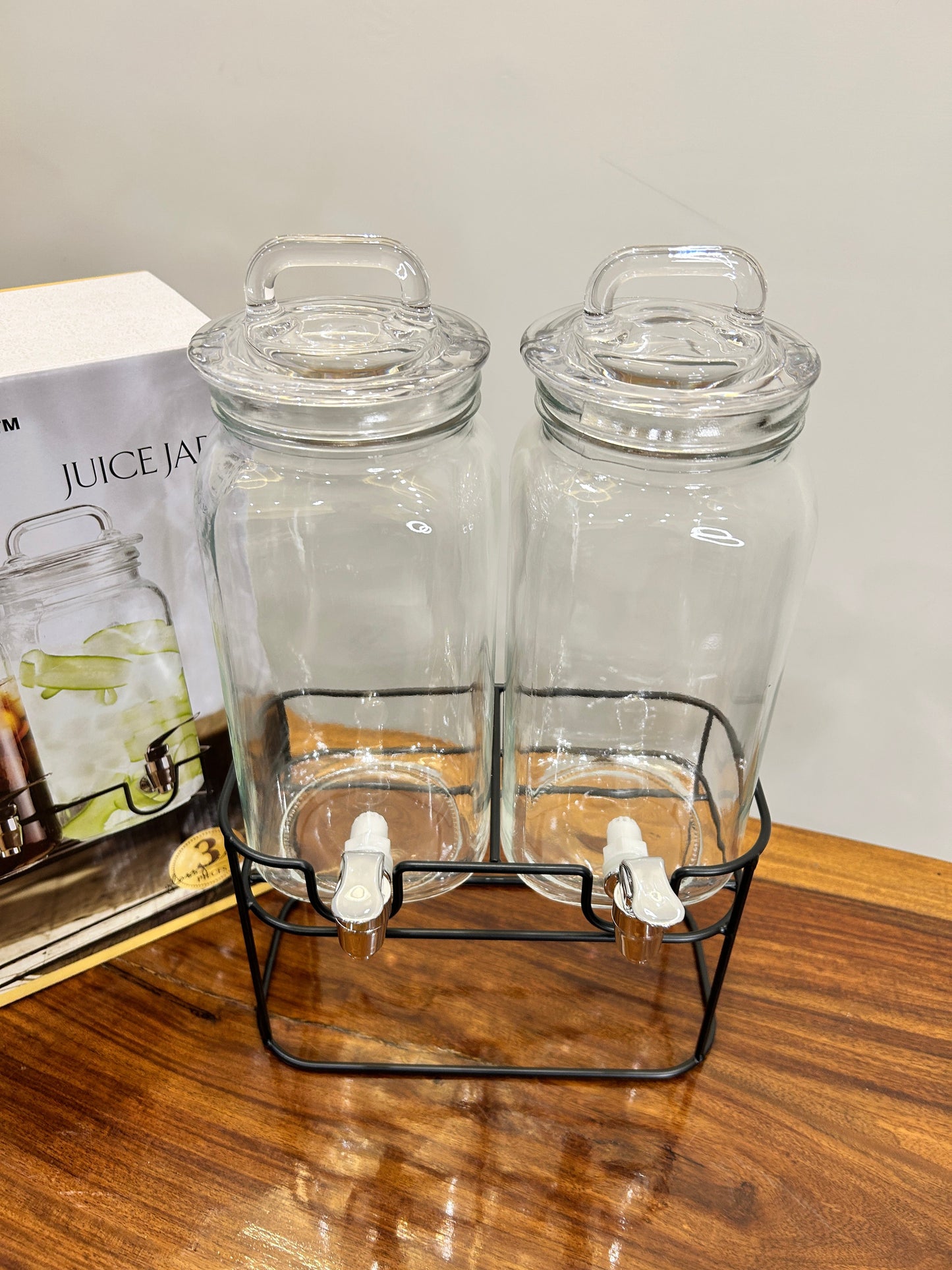Danny Home Glass Beverage Dispenser 2Pcs