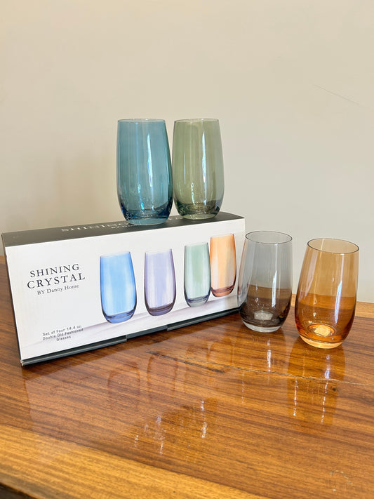 Danny Home Multicolour Glass 4Pcs (410ml)