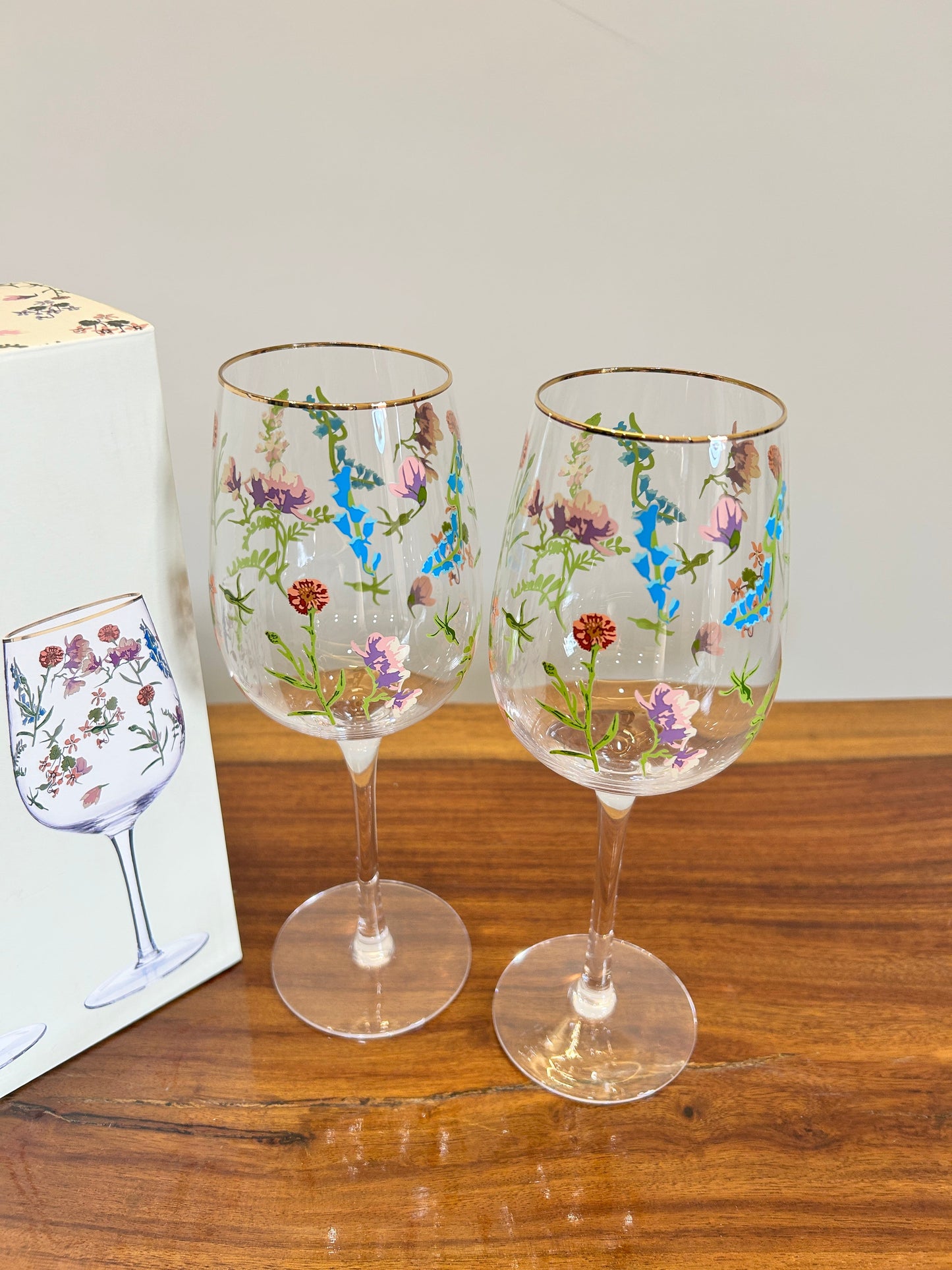Danny Home Flower Wine Glass 2Pcs