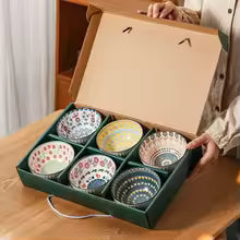 Exquisite Porcelain Bowl Set (6 pcs) – Microwave Safe