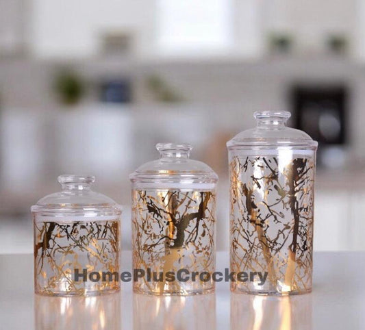 3-Piece Acrylic Jar Set-Texture