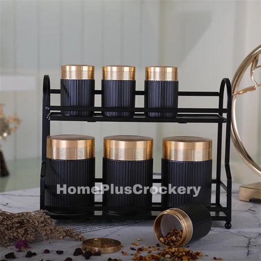 Spice Jar with Metal Lids 7 Pcs