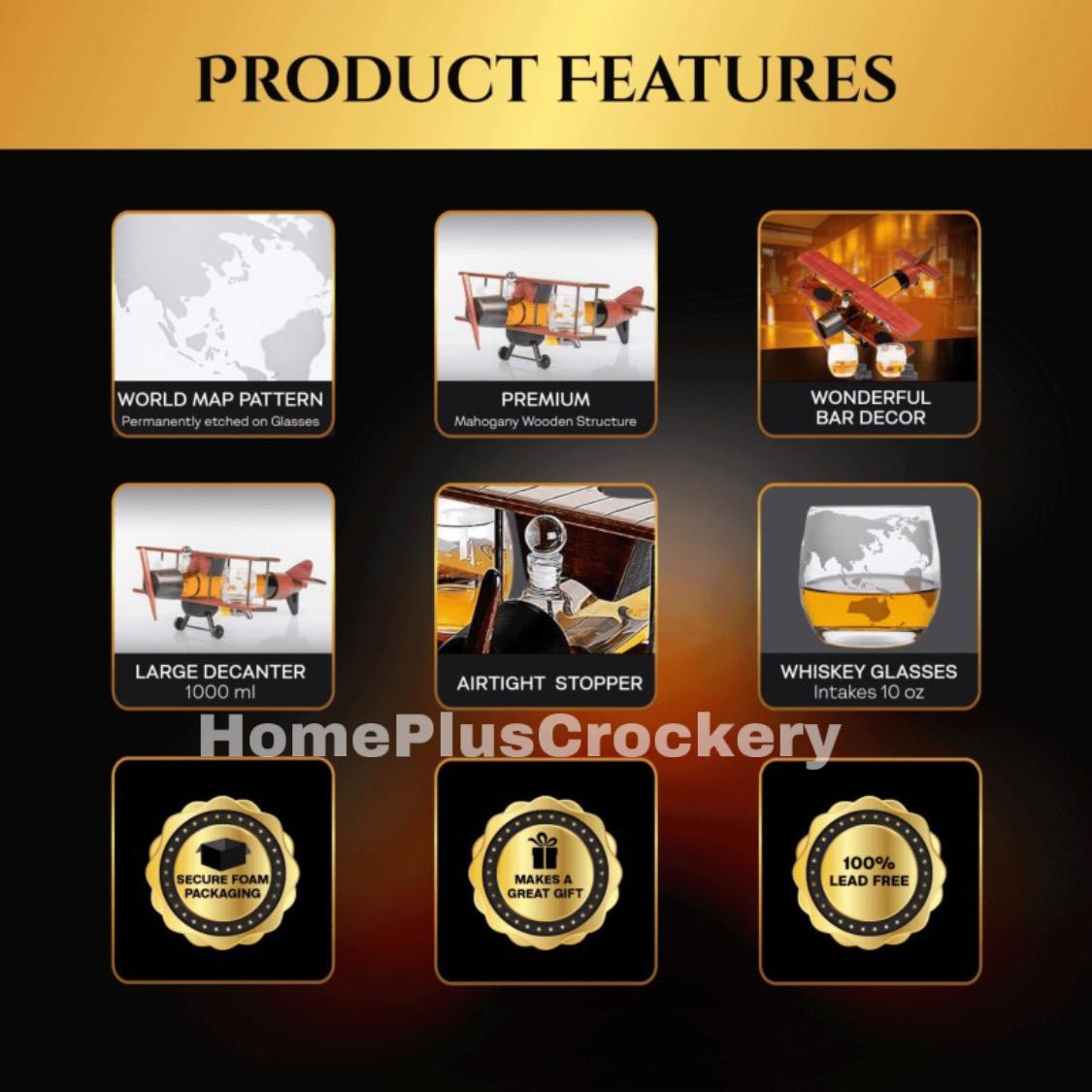 Aeroplane Shape Glass Dispenser