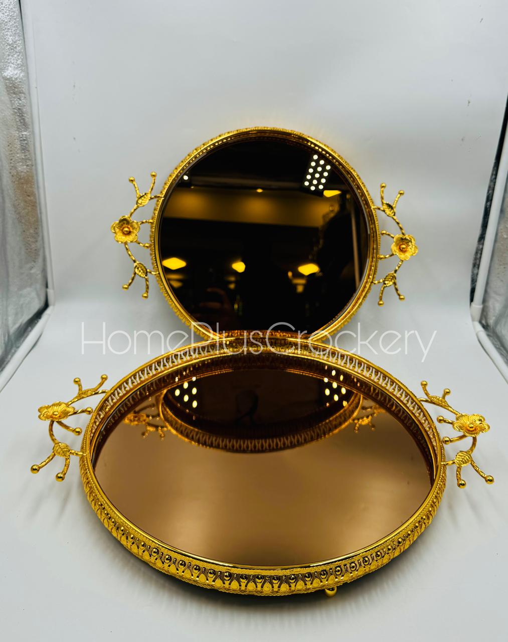 Vanity Glass Tray Set 2-Pcs