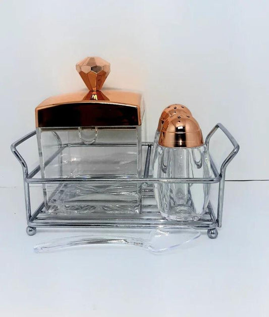 Sugar Pot & Pepper Bottles - 3 Piece Set