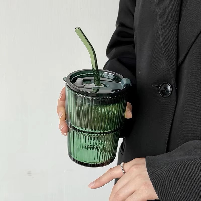 Elegant Green Glass Tumbler