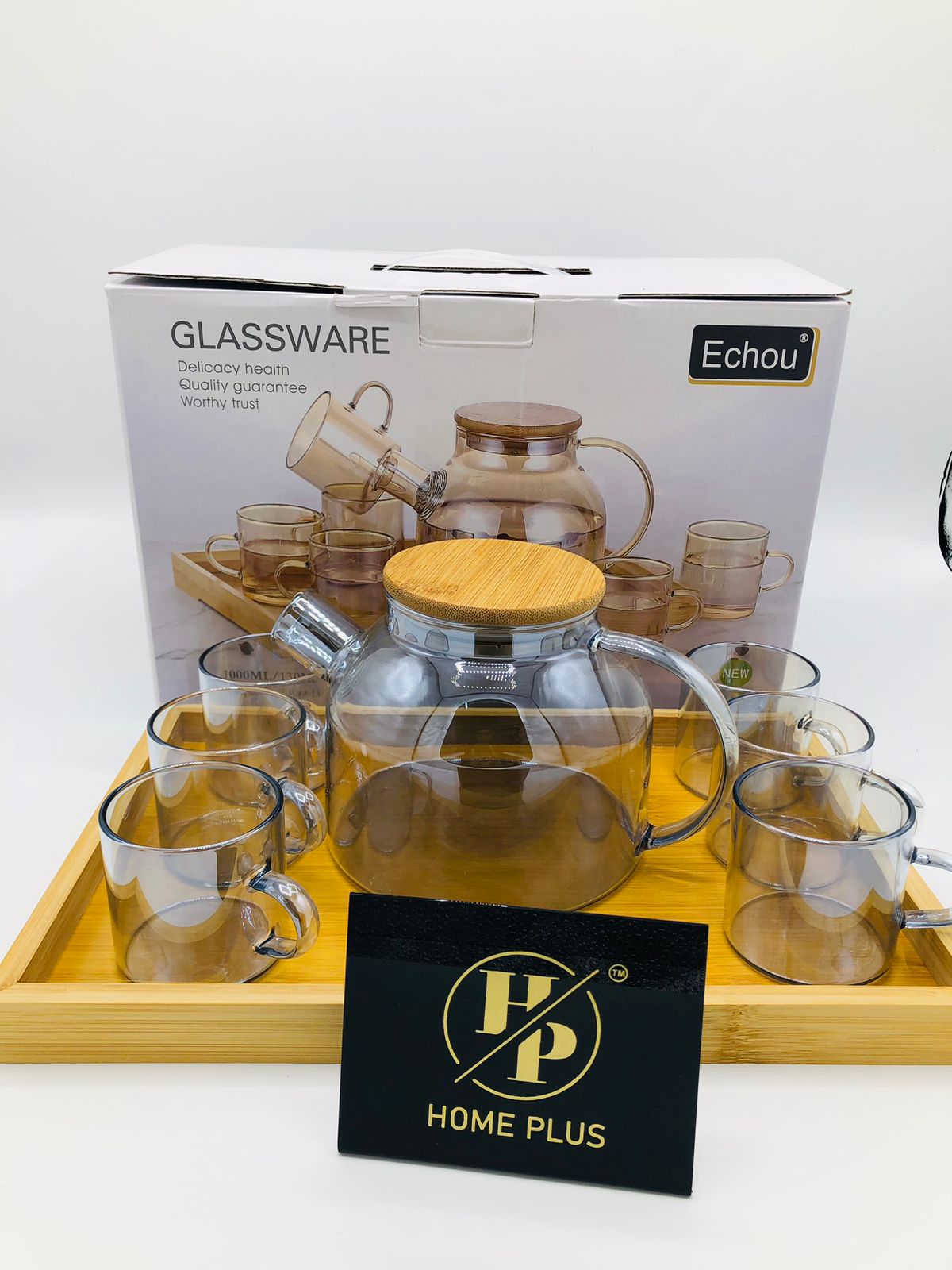 8 Pcs Kehva Set with Bamboo Tray