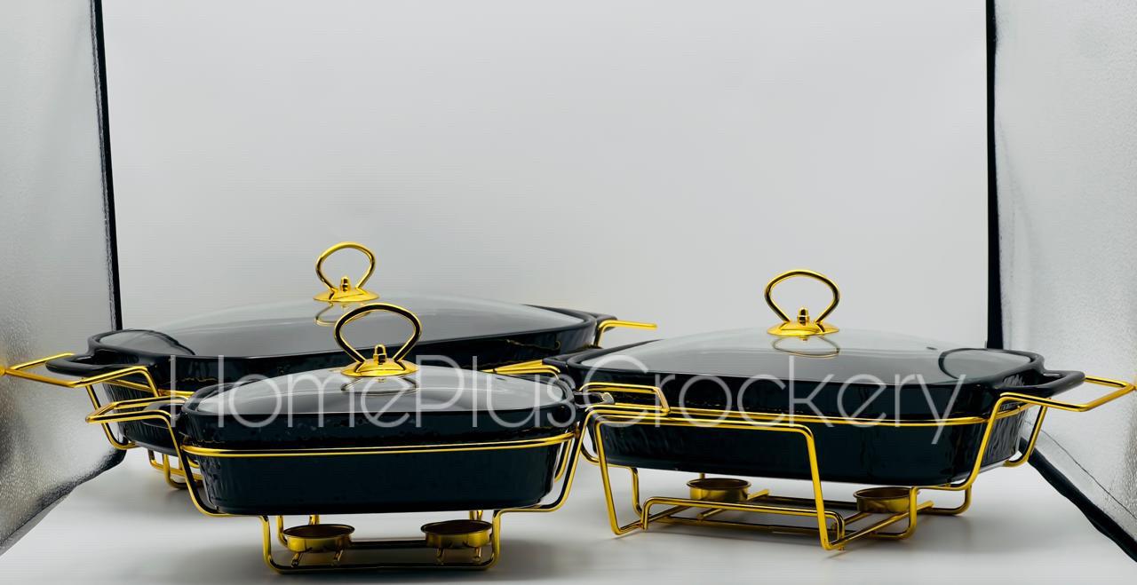 Matt Burner Dish 3-Pcs Set