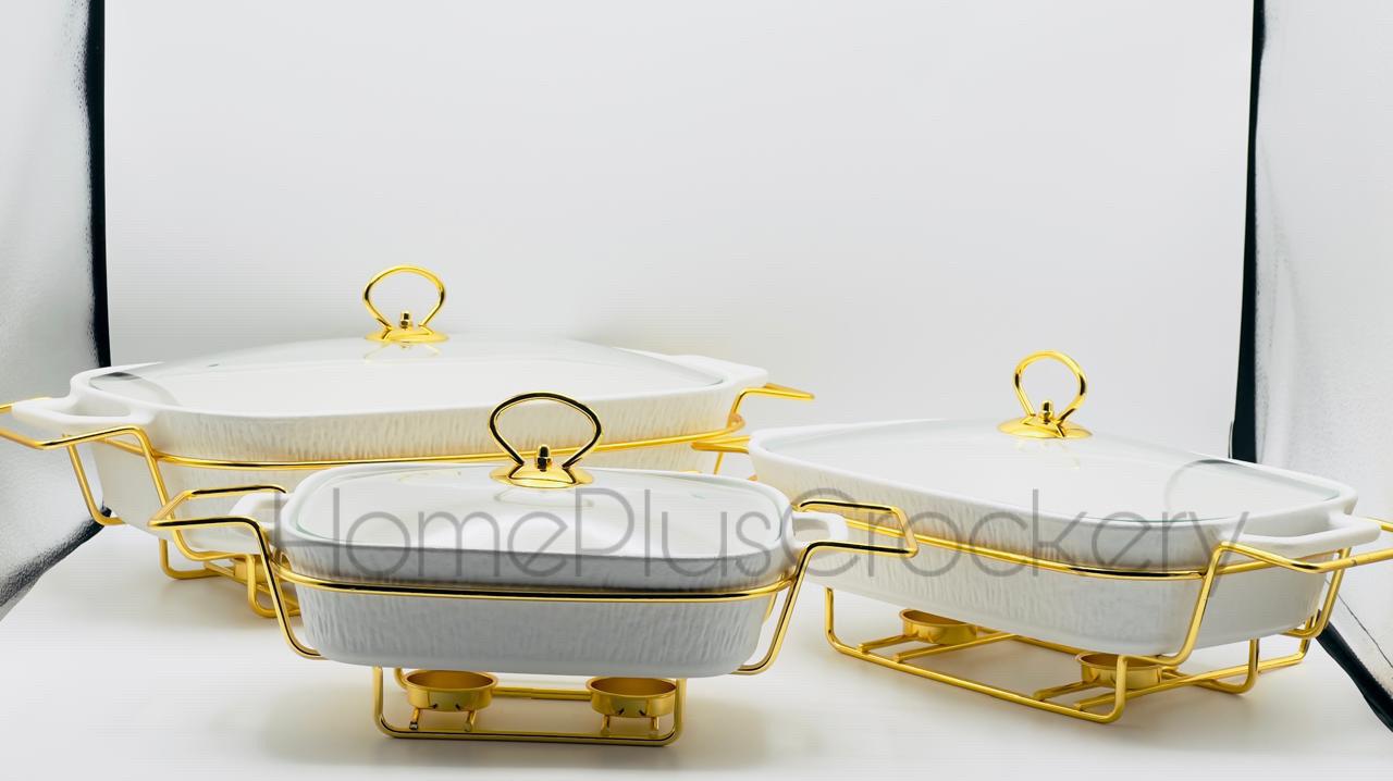 Matt Burner Dish 3-Pcs Set