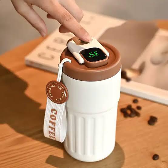 Stainless Steel Coffee Mug with Temperature