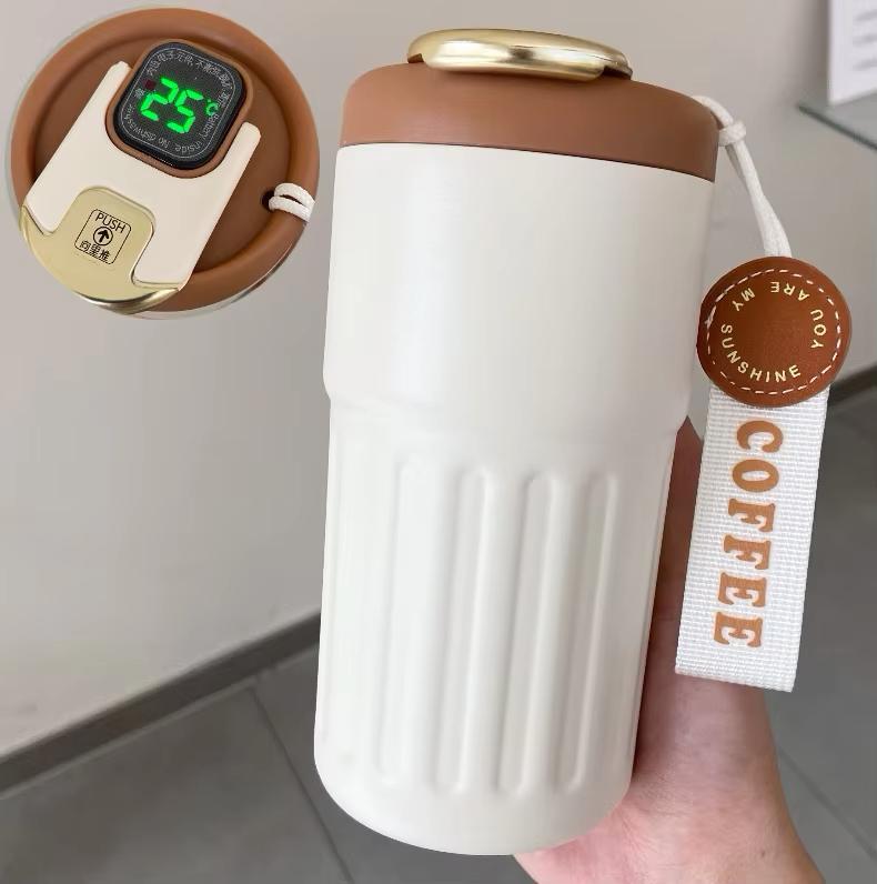 Stainless Steel Coffee Mug with Temperature