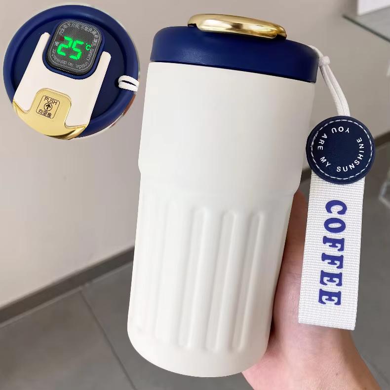 Stainless Steel Coffee Mug with Temperature
