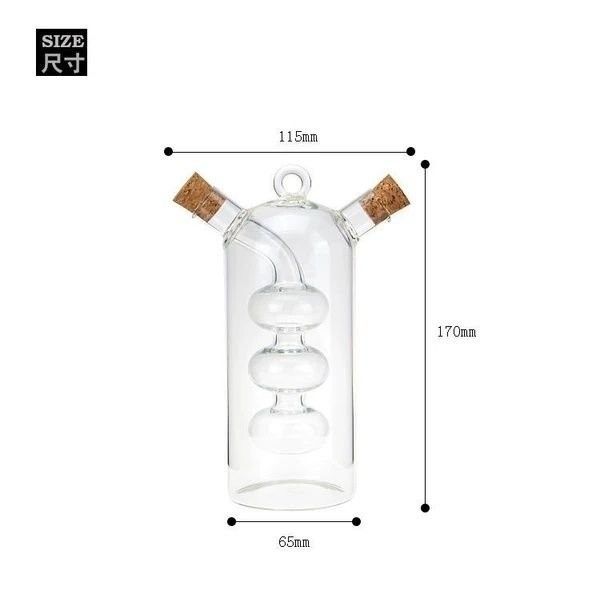 2-in-1 Glass Oil & Vinegar Dispenser Bottle