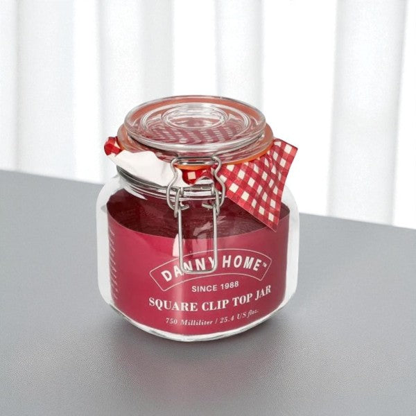 Square Clip Top Jar 525ml 24c-1966-39