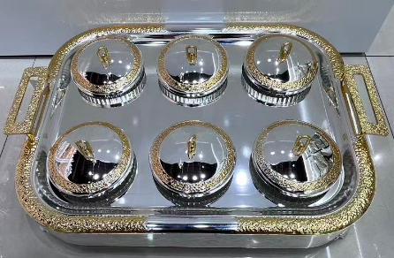 Dry Fruit Serving Tray 6PCS – Snack Organizer Box with Cover
